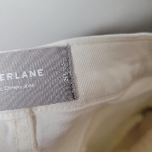 Everlane The Cheeky Jean Womens Size 27 Ankle Crop White High Rise ivory - Picture 9 of 10
